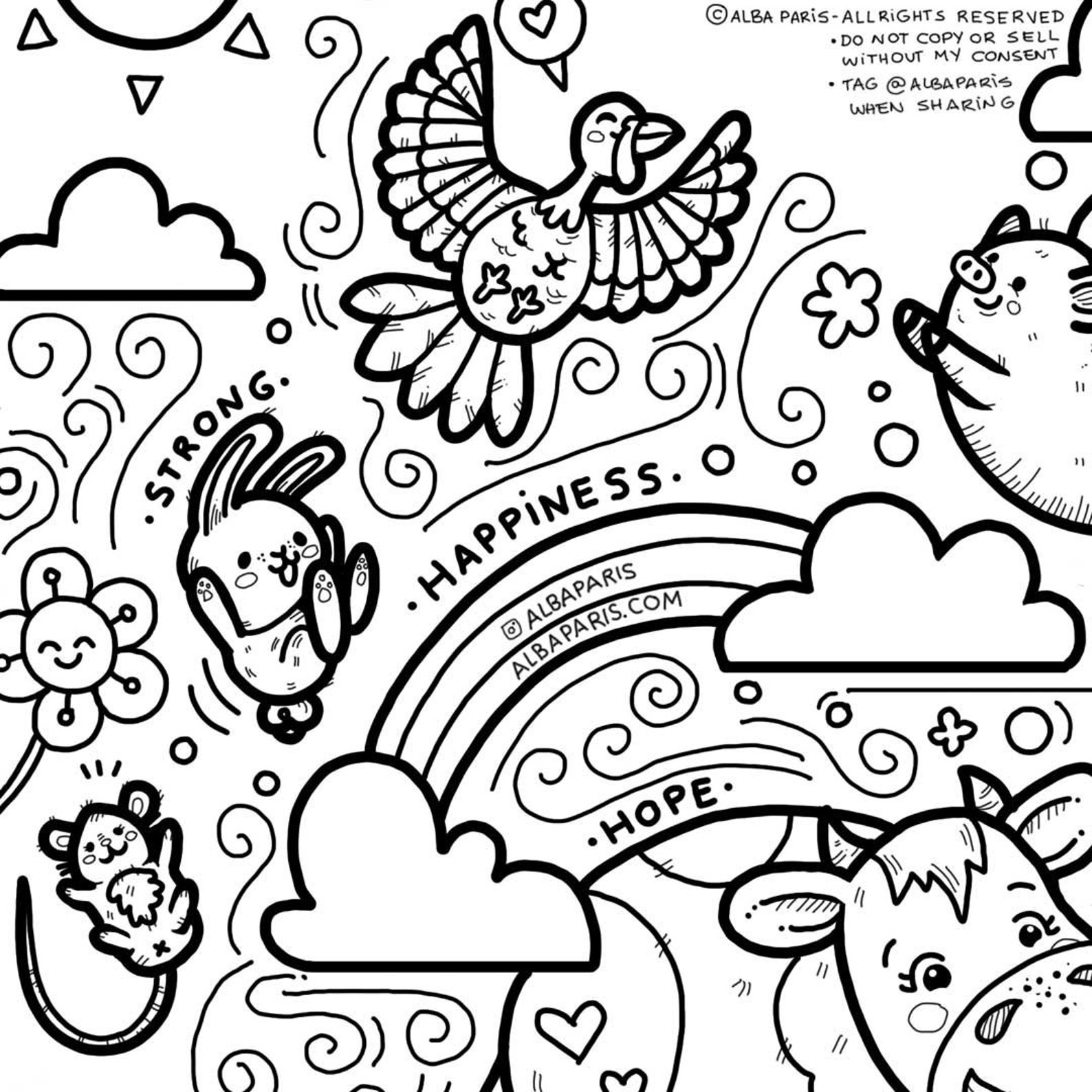 Be Kind COLORING PAGE Instant Download Coloring Sheets - Etsy