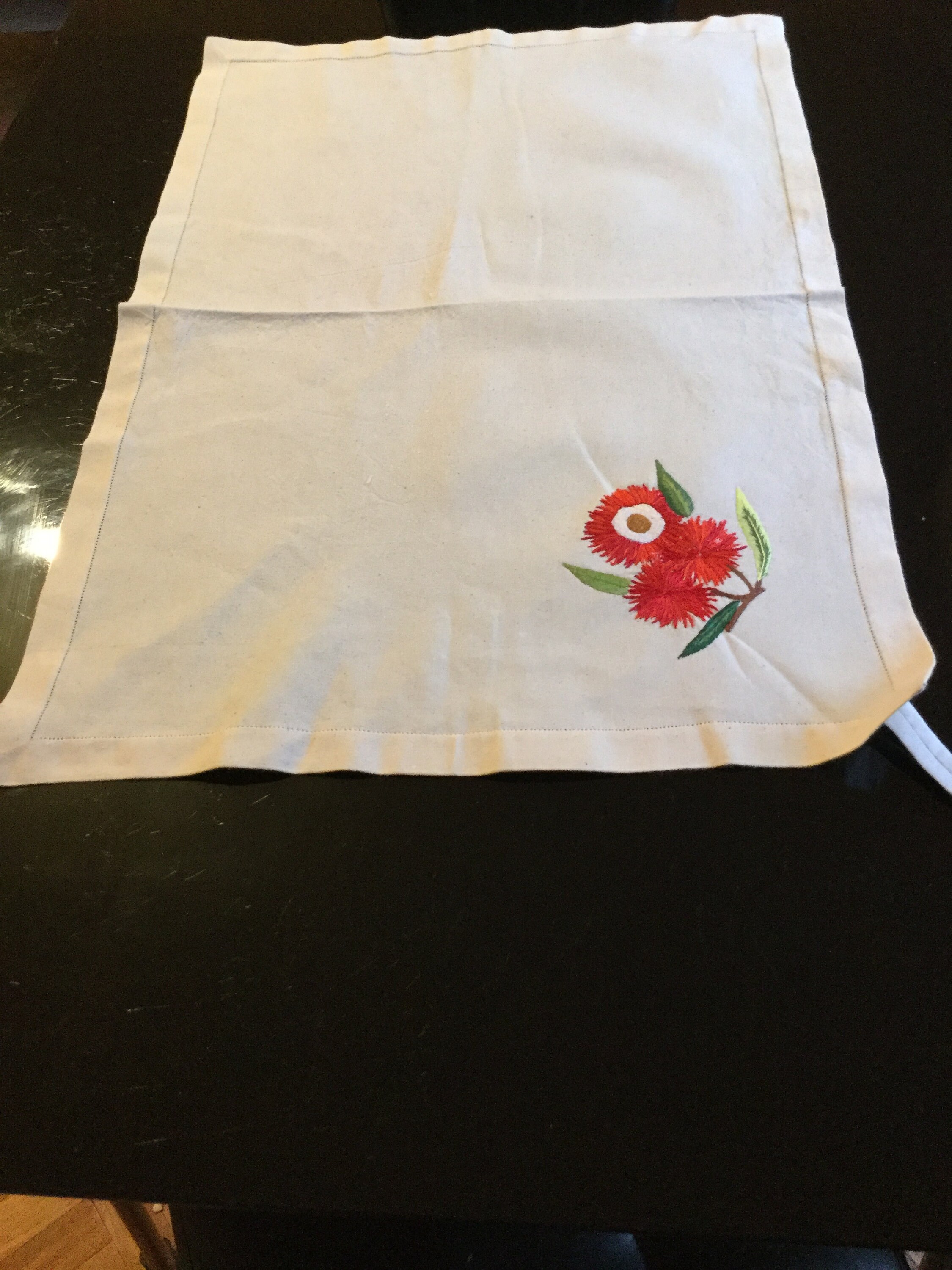 Torchon Écru Brodé Fruit Letchis