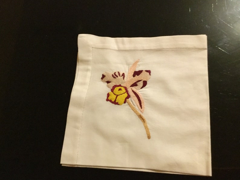 Hand embroidered placemat