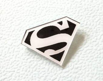 Superman Logo 25mm 1/" Pin Badge Button DC Comics Superhero Classic Clark Kent