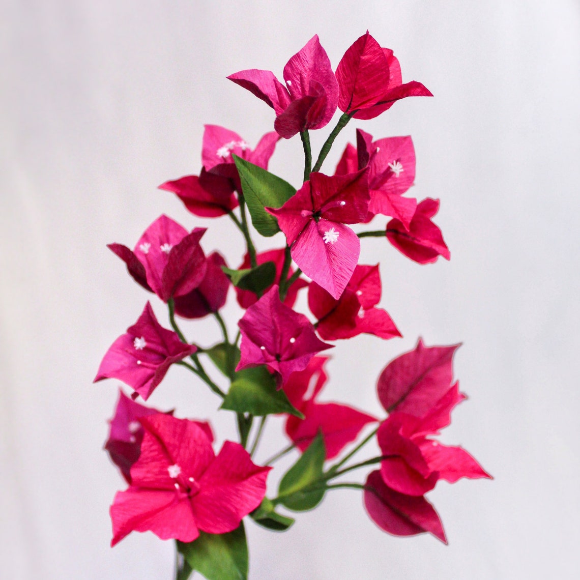 Bougainvillea Paper Flowers Stems Crepe Paper Flowers Etsy