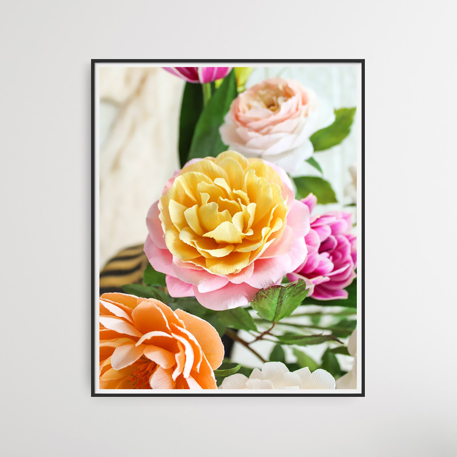 Set of 3 floral prints 3 piece wall art floral illustration Etsy