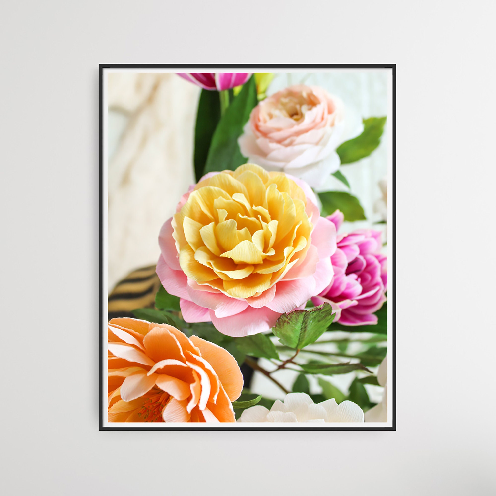 Set of 3 floral prints 3 piece wall art floral illustration Etsy