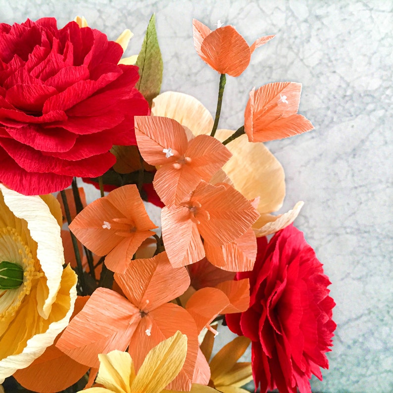 Paper flower centerpiece crepe paper flower fall Etsy
