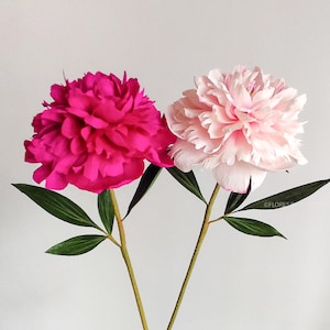 Peonías de papel crepé Sarah Bernhardt, ramo de peonías, peonías de regalo, ramo de flores de papel, flores de papel crepé, flores de regalo