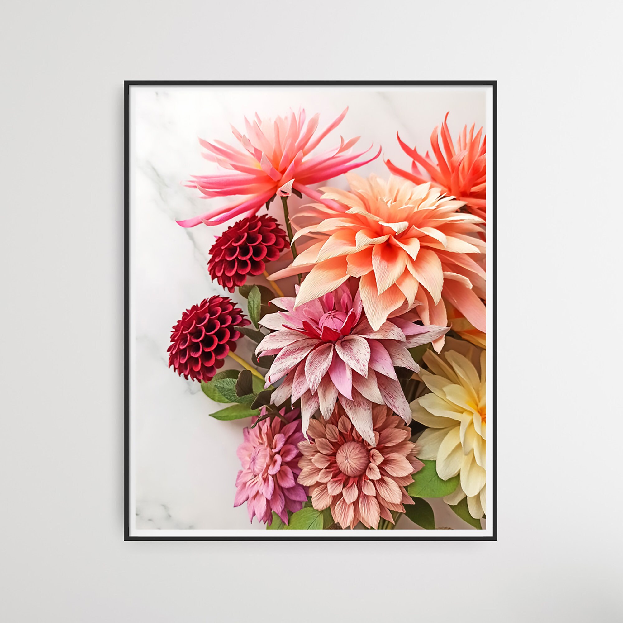 Set of 3 floral prints 3 piece wall art floral illustration Etsy