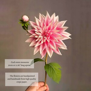 Crepe paper dahlia flower bouquet, paper flower arrangement, real touch dahlia, artificial dahlia flowers, handmade paper flowers for decor