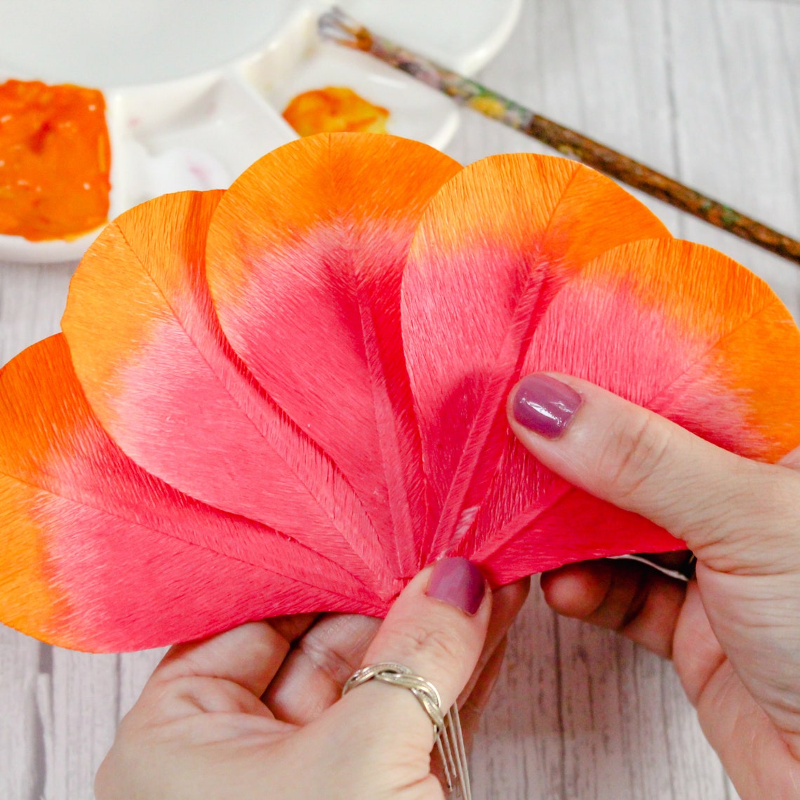 Crepe Paper Hibiscus Flower Template Pdf Paper Flower Etsy