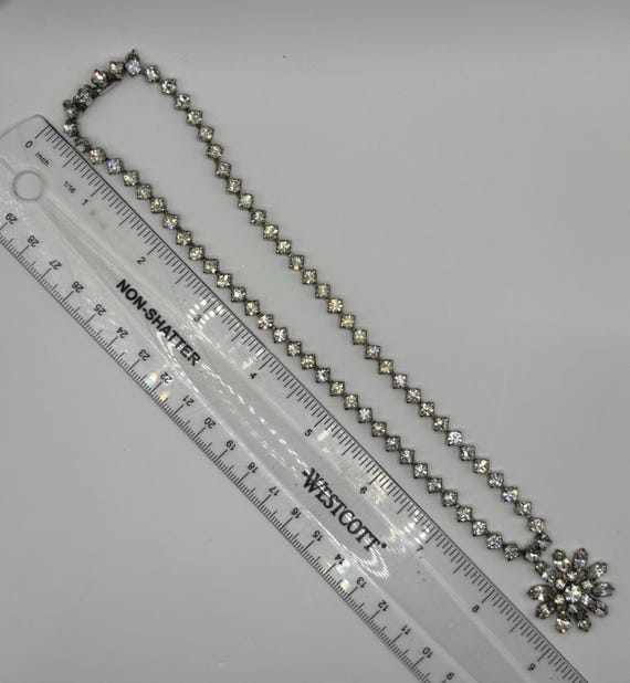 Vintage Signed Kramer Rhinestone Statement Neckla… - image 5