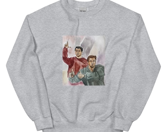 Joey and Chandler Watercolor Sweatshirt