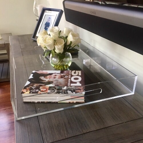 Dark Blue Ottoman Tray for Coffee Table Lacquer Serving Tray Etsy