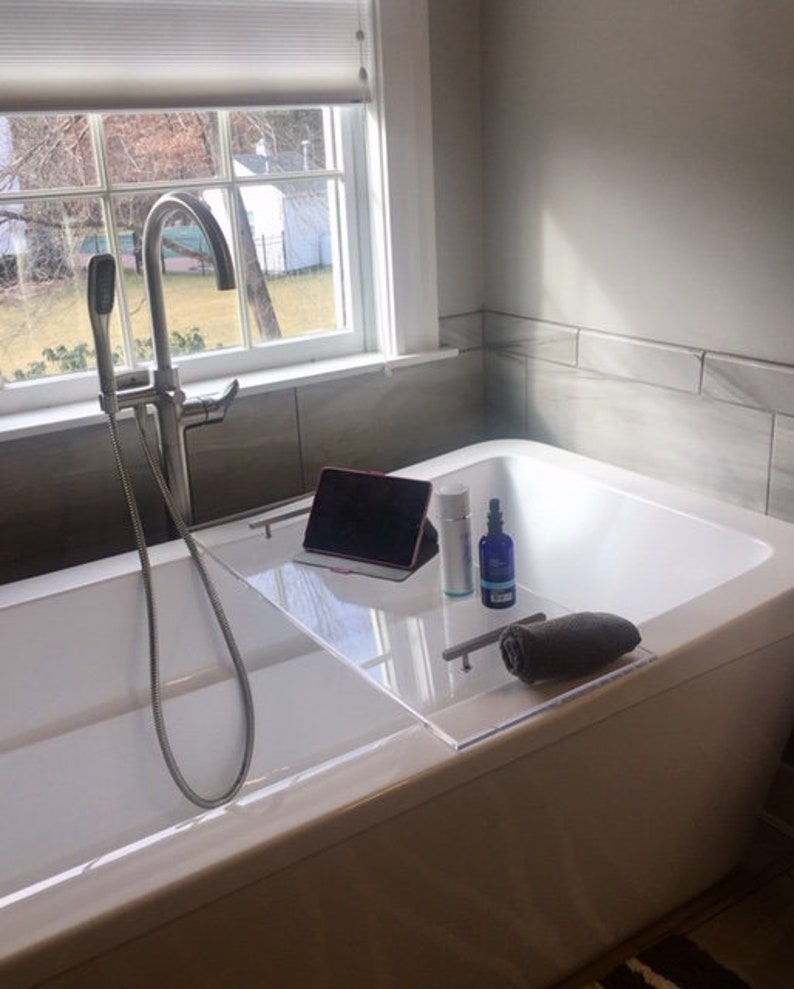 Acrylic Bath Caddy Bathtub Caddy Bath caddy with handles Etsy
