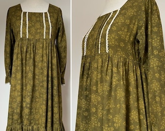 RARE 1970s LAURA ASHLEY Midi Dress, 1970s Laura Ashley Dress, 1970s Midi Dress, 1970s Dress