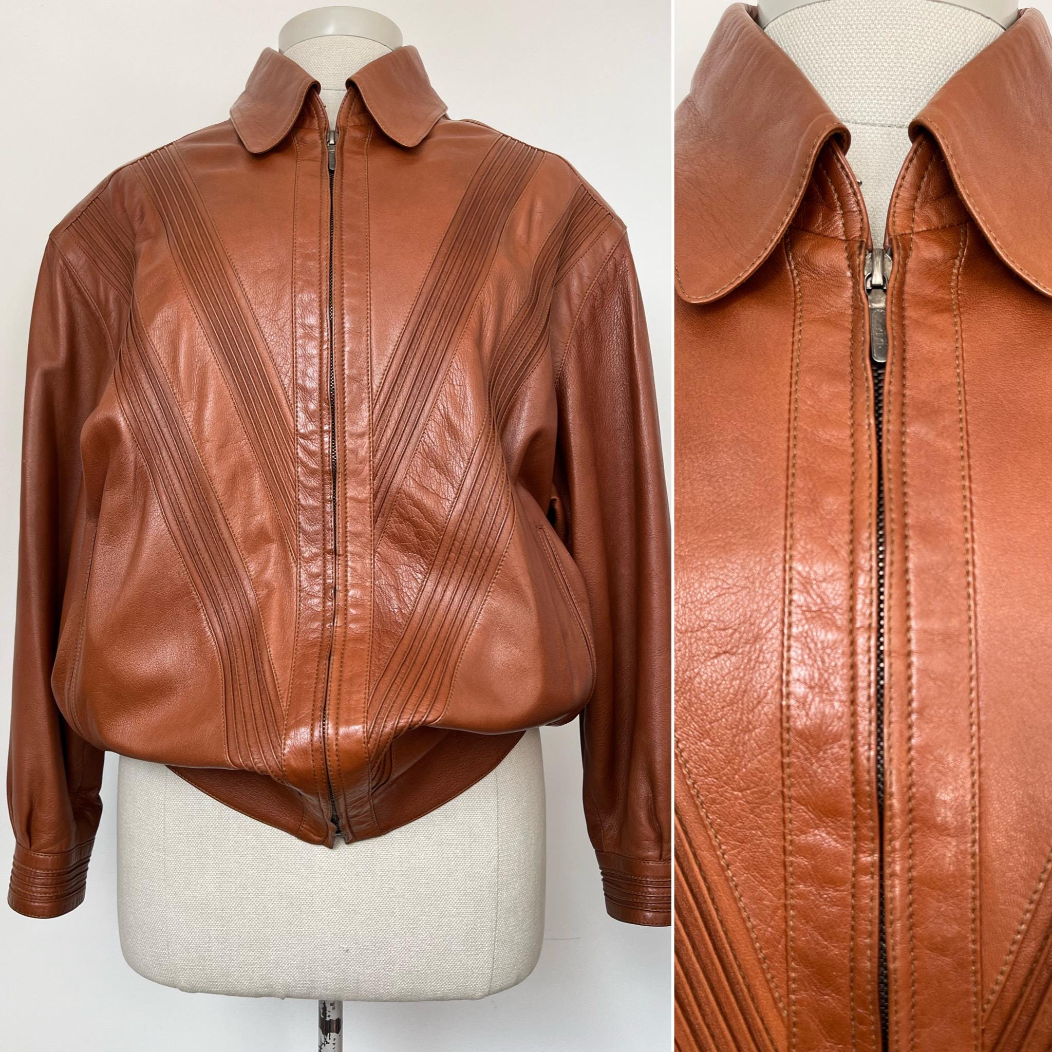 1980s Luxury Calf Leather Bomber Jacket, Oversized Bomber Jacket, Removable Collar, Size M L, Brills of Leeds - Etsy 1980s Luxury Calf Leather Bomber Jacket, Oversized Bomber Jacket, Removable Collar, Size M L, Brills of Leeds - Etsy