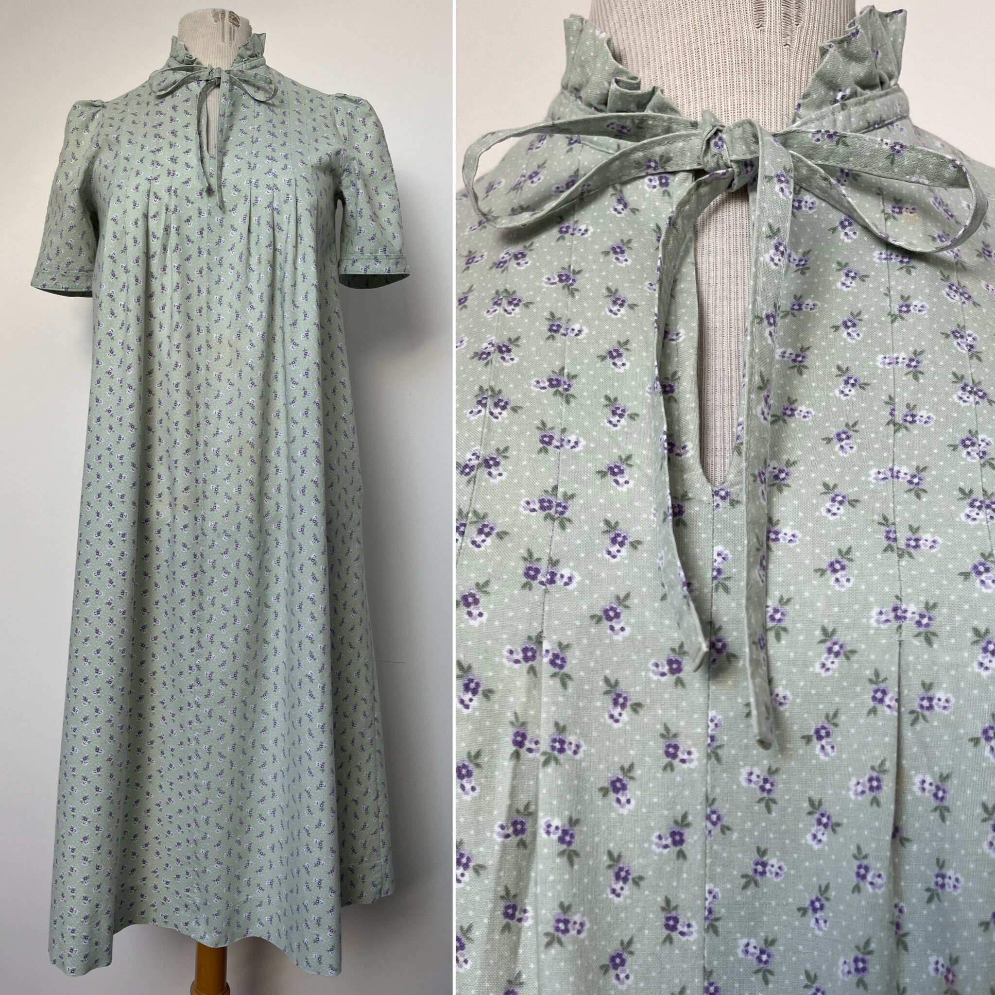 Laura Ashley scalloped floral dress〈レトロ古着 ローラ