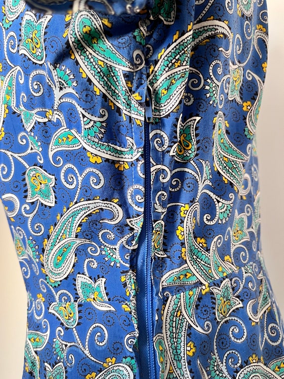 50s Banner Dress, 50s Day Dress, 50s dress, 50s Sun Dress, 50s Summer Dress, 50s Paisley Print View 5