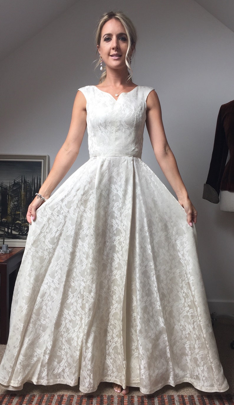 1940s Ivory wedding dress and jacket 40s Wedding Dress Size | Etsy