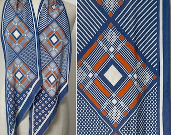 Bufanda de punto de los años 30, bufanda Art Déco de los años 30, geométrica