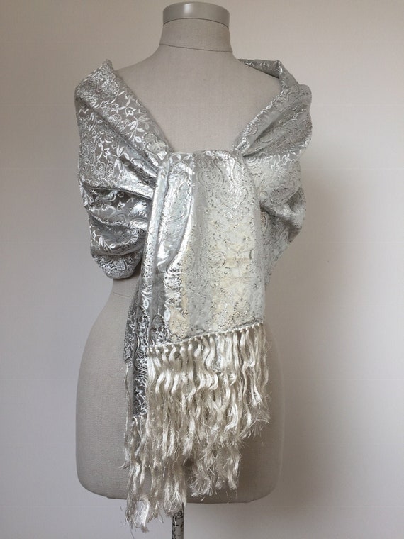 UNWORN 50s evening wrap, 50s Lurex Wrap, 50s Wrap,