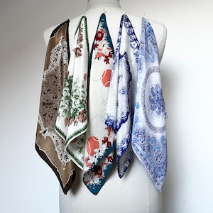 30s handkerchief, 30s Pocket Square, Art Deco Handkerchief