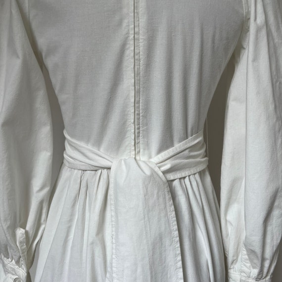 1970s LAURA ASHLEY White Dress, Made in Wales, 19… - image 9