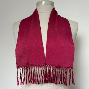 1930s Opera Scarf, 1930s Maroon Scarf