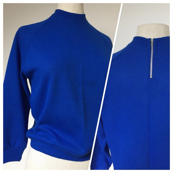 50s jumper, 50s sweater, 50s three quarter sleeved