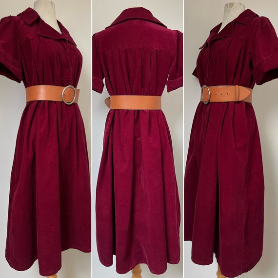 1970s LAURA ASHLEY Corduroy Smock Dress, 1970s Sm… - image 4