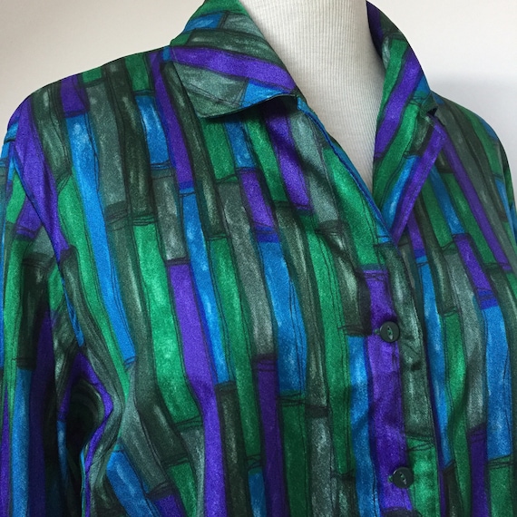 50s DEADSTOCK Blouse, 50s Shirt, 50s Long Sleeved