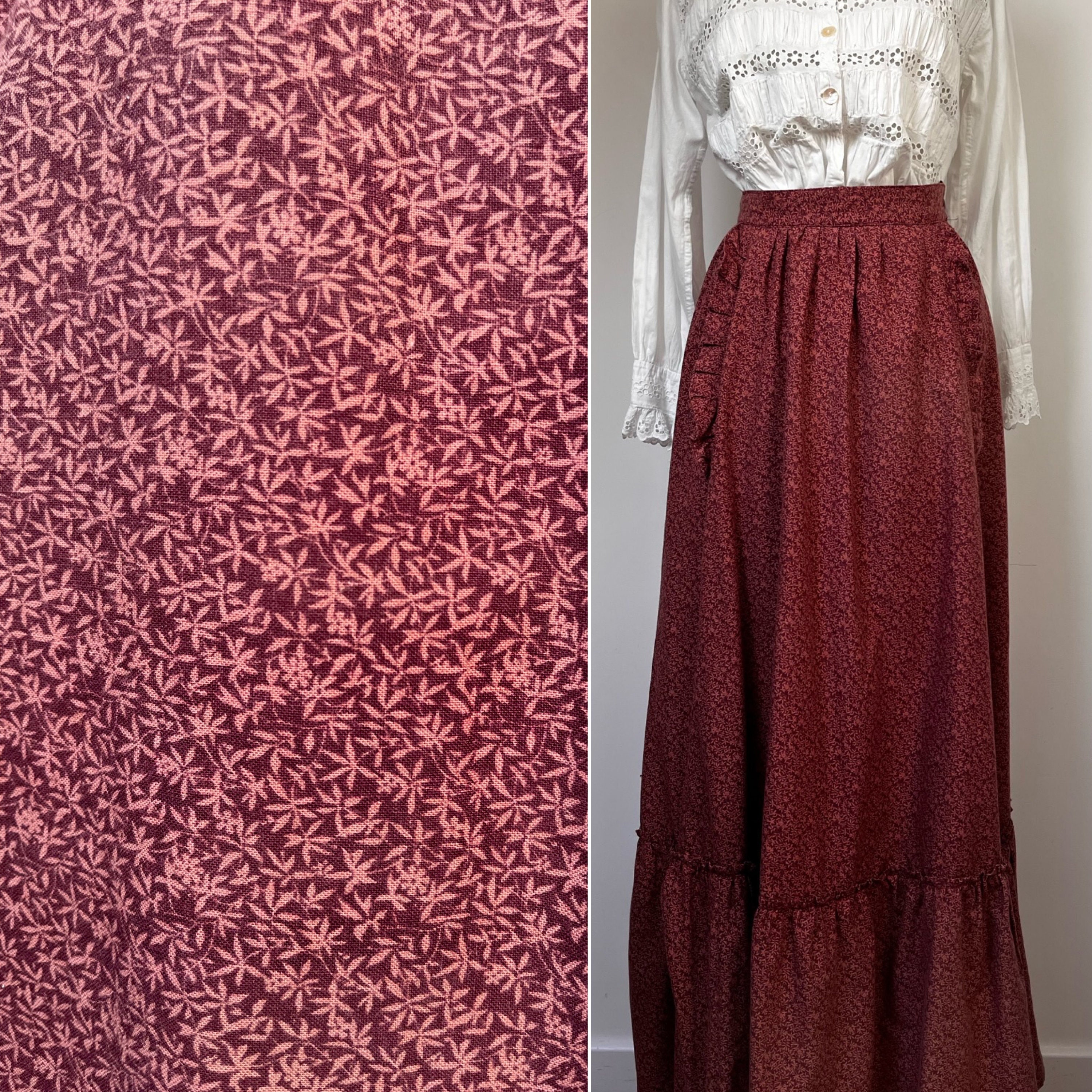 Jupe Laura Ashley Taille 12 - Bleu, Longueur Genou, Coupe A-line En Lin Mixte, Occasion Très Bon état