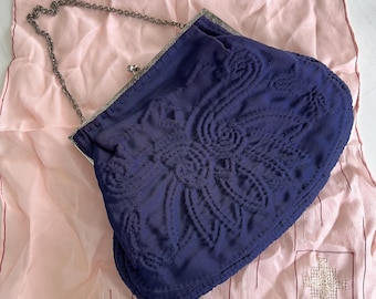1920s 1930s Trapunto Bag, Evening Bag, Arts and Crafts