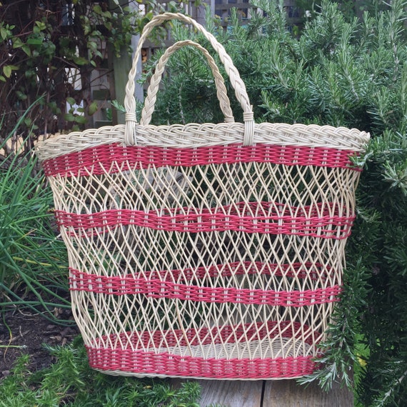 40s shopping basket, 40s cord basket, 40s basket,