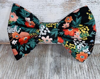 Watercolor Floral Girl Cat Bow Floral Print Flower Dog Bow Easter girl Dog Bow Girly Dog Flower Bow Watercolor Floral Girl Dog Bow