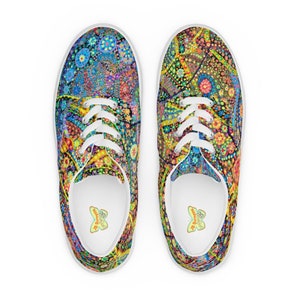 Abstract Dots Art Women’s Lace-up Canvas Shoes