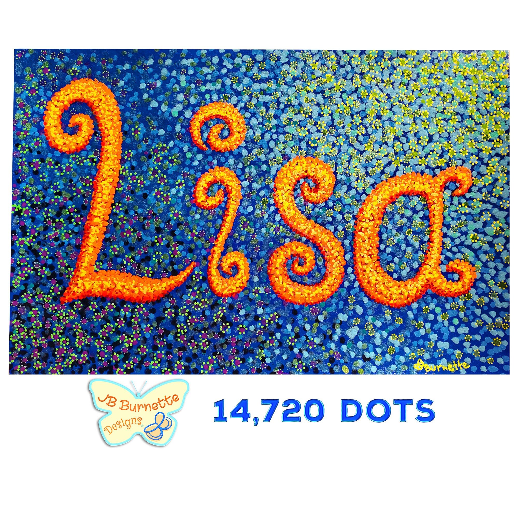 Custom Dots Art Painting on Canvas: Name, Pets, Animals, Portraits ...