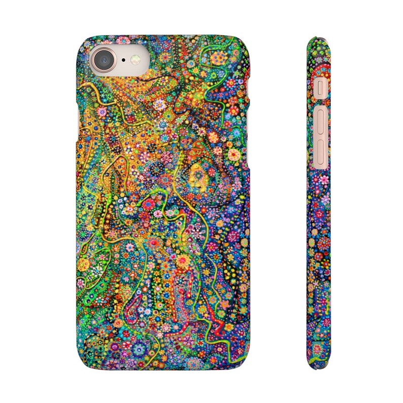 Dots Abstract Art Phone Case, Aesthetic Phone Cover, Tiny Dot Galaxy Painting, Samsung S10-S20 & iPhone 7-8-11-X-XR-XS-Max-Pro-Plus image 3
