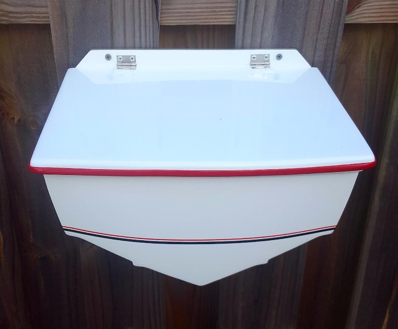 Wall Mounted Nautical Mailbox With Custom Text, Fiberglass and Gelcoat