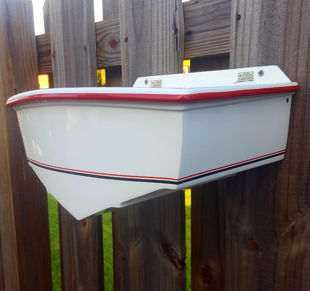Wall Mounted Nautical Mailbox With Custom Text, Fiberglass and Gelcoat