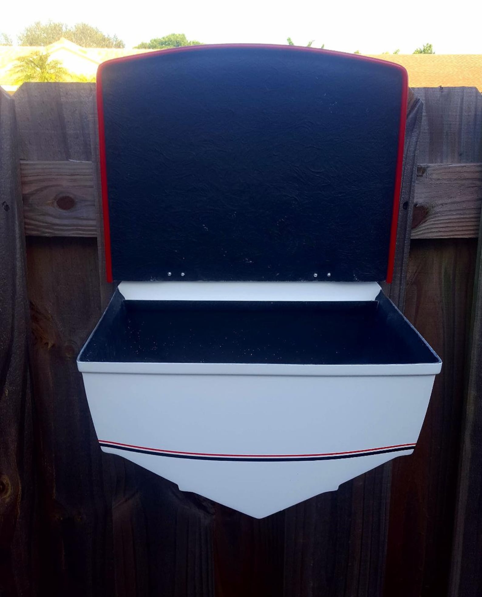 Wall Mounted Nautical Mailbox With Custom Text, Fiberglass and Gelcoat