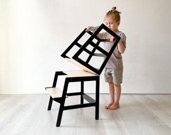 Convertible Helper Tower - Сompact edition - Super Light and Small, Learning Stool CV 12, PIDkids