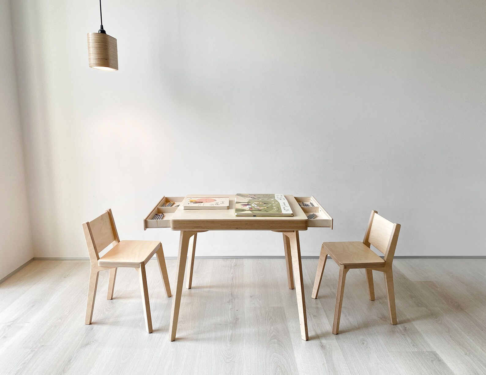 Table for TWINS With 2 Chairs and 2 Drawers for 15 to 8 - Etsy