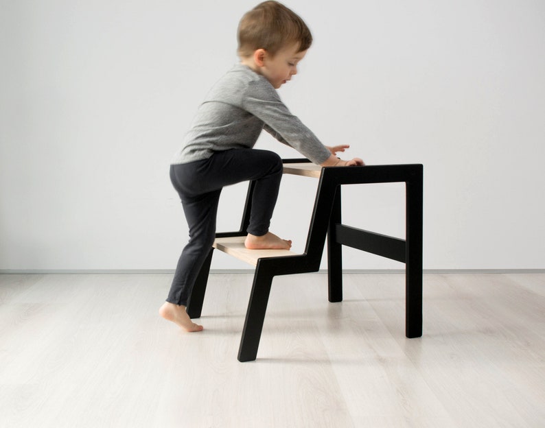 Toddler Step Stool 45 cm 17,7 height, Kids Step Stool, Kitchen step stool, Bathroom Step Stool, Montessori Learning Stool SS 45 image 1