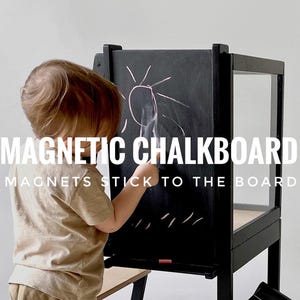 Pizarra magnética para niños pequeños / Tablero de dibujo de madera con tiza