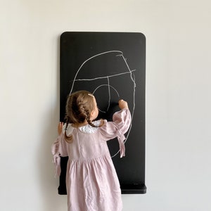 Chalk Board with Drawer PIDkids  - height 60cm (23.6 in), 80cm (31.49 in) or 110cm (43.3 in), Montessori drawing - Wall Chalk Board