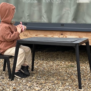 Sensory Table - Outdoor & Indoor Toddler Play Table - Kids table with 2 chairs - 2in1 Montessori Activity Table, for 1,5 to 8 years
