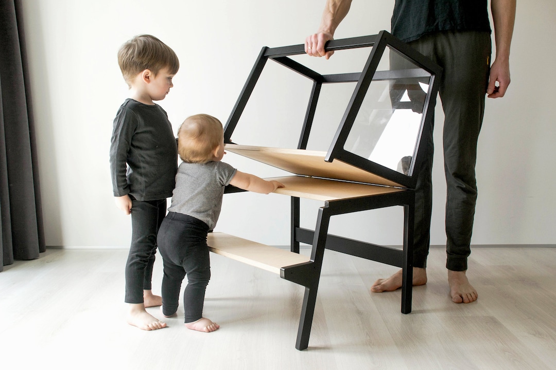 Convertible Learning Stool for Twins: Birch Plywood Tower CV2 21 - Etsy