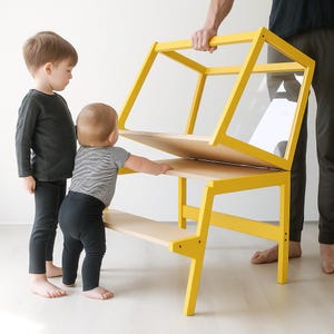 Convertible Montessori Learning Stool for Twins | Birch Plywood  Tower CV2 21