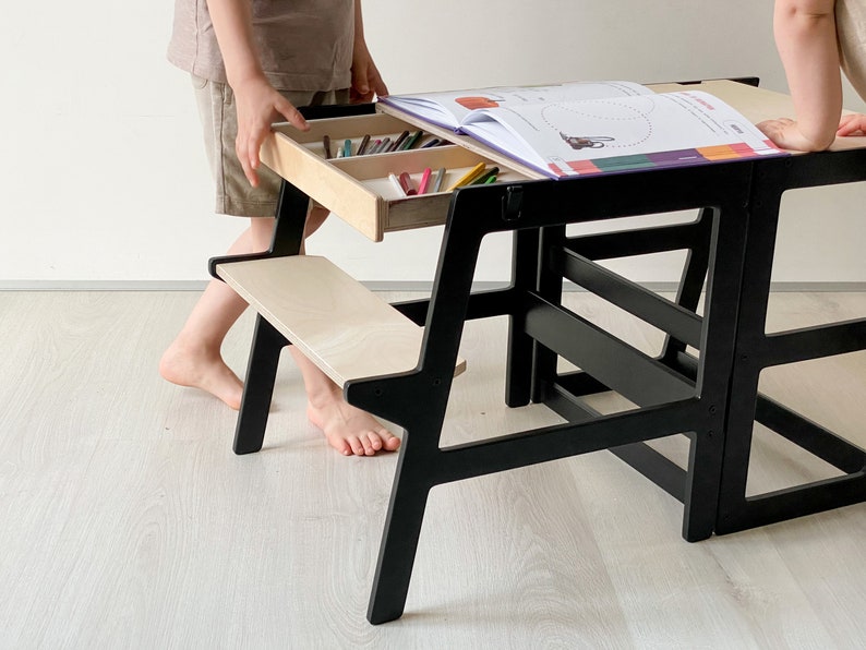 Convertible Helper Tower Сompact edition Super Light and Small, Learning Stool CV 12, PIDkids image 7