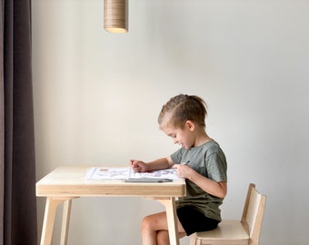 Montessori Kids Table with Drawers: Activity & Learning T 48x57