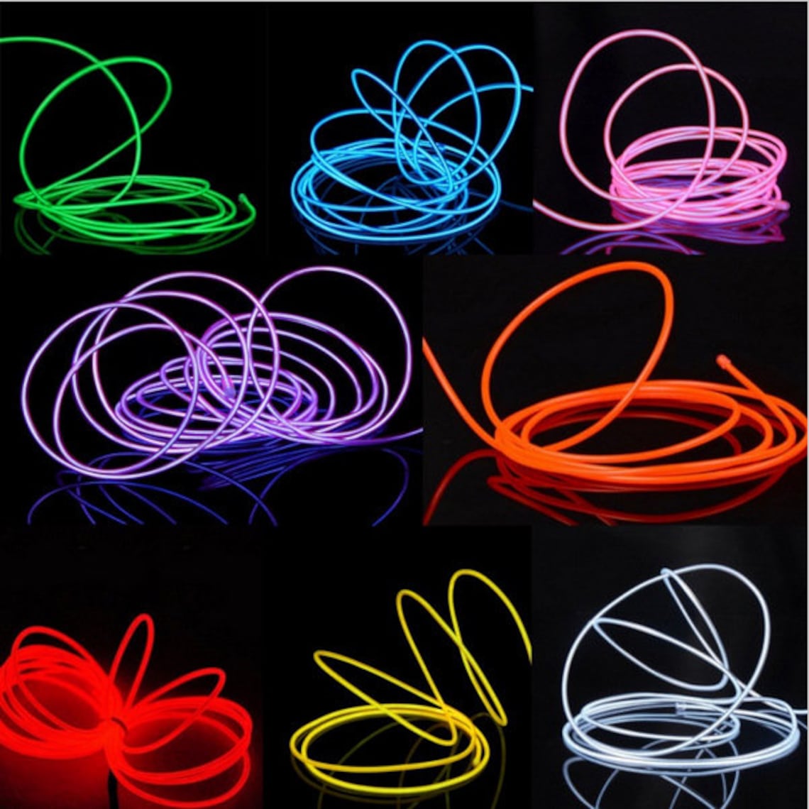 EL wire for DIY neon sign 1m Flexible EL Wire Neon light Etsy